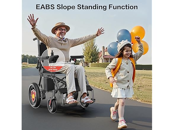 Electric Wheelchair for Adults - KERDOM Foldable Wheelchair  (Open Box)