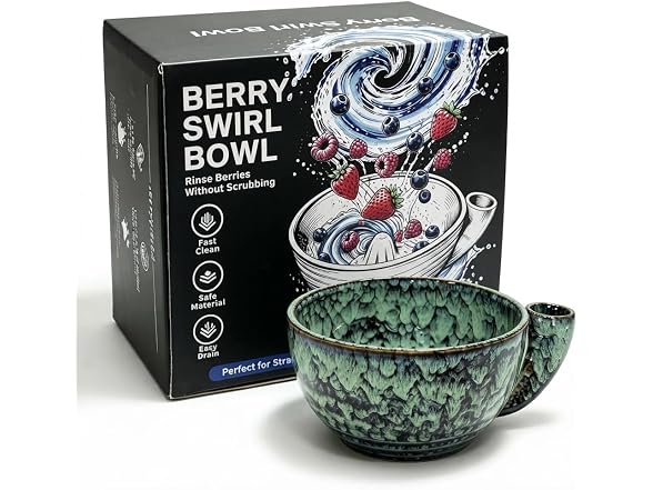 SIFWEX Ceramic Spinning Berry Bowl
