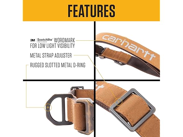 Carhartt Field Dog Collar, Fully Adjustable Greenstone, Med