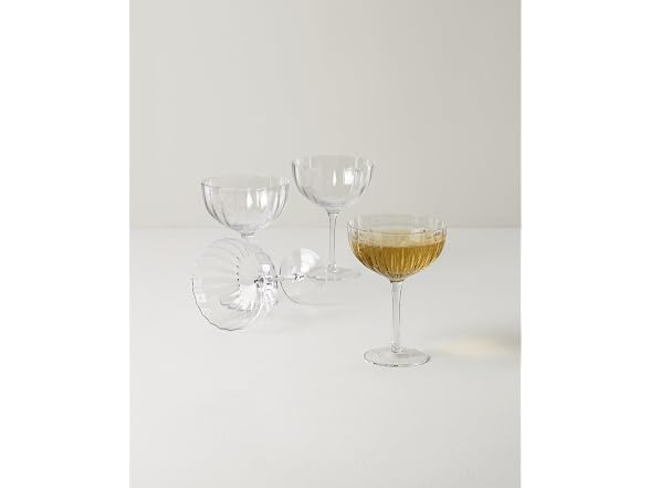 Lenox Glassware, Curva Coupe Set Of 4,(Clear)