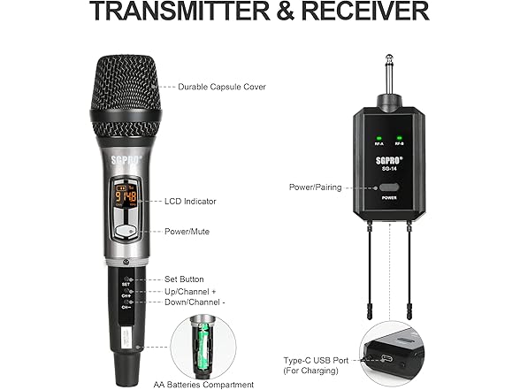 SGPRO Multiple-Purpose Wireless Microphone Set