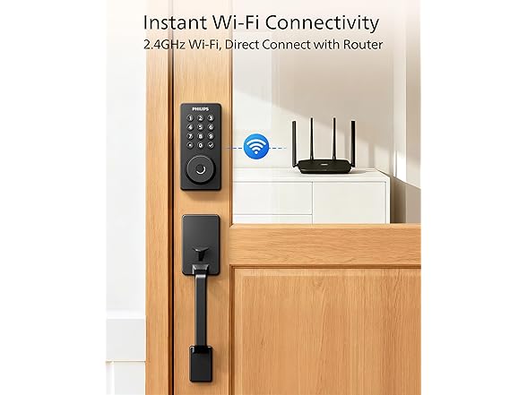 Philips Wi-Fi Smart Door Lock Deadbolt with Handle Set