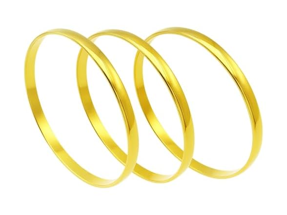 Gold Tone Bangle Bracelet Set