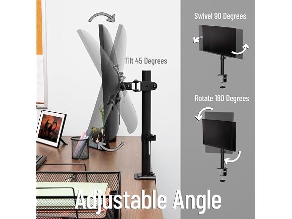 Mind Reader Single Monitor Desk Mount for 13"-32" Screens