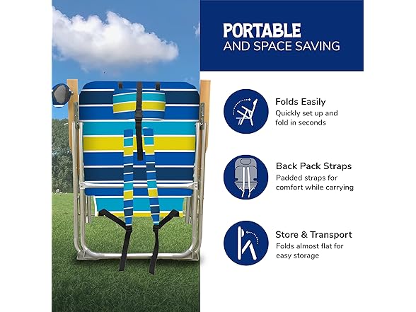 Cabana Beach Folding Chair, Bold Stripe