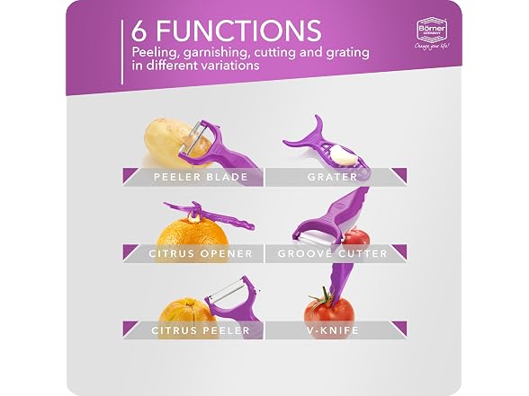Borner Fruit and Vegetable Peeler w Double-Edged Blade
