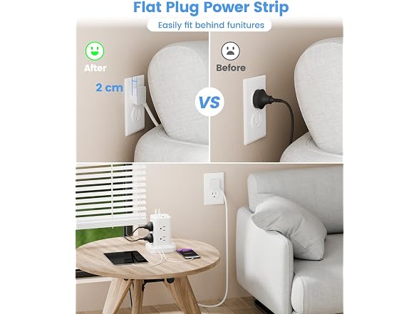 Tagzilo Power Strip Tower 1800J - Gallery 6