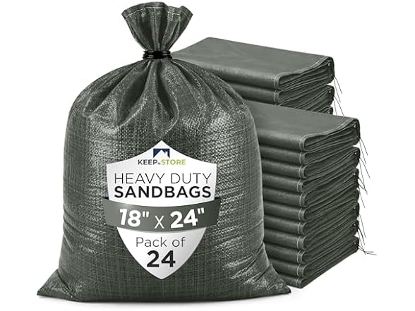 Heavy Duty Sand Bags, Pack of 24