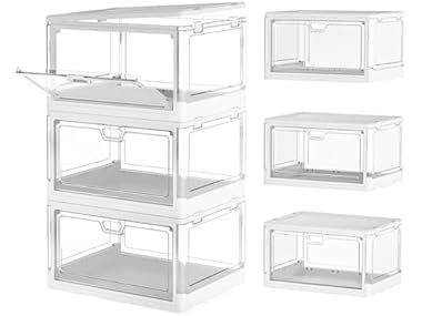 $19.99, Was $39.99, 50% Off! YFXCVSL Clear Storage Bins with Lids dealfomo