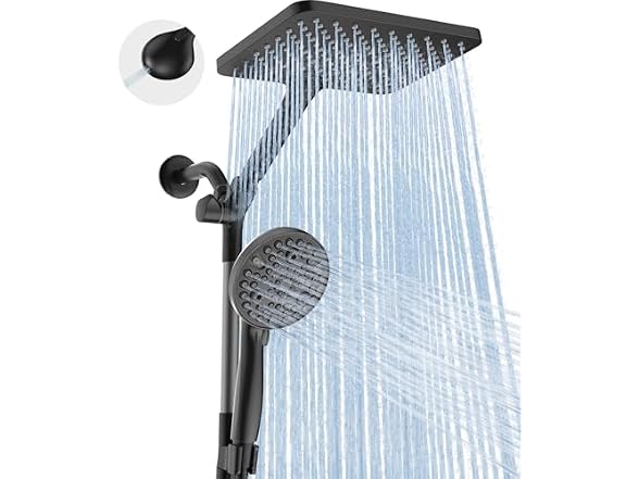 Dual Handheld Shower Head Combo, 2-In-1