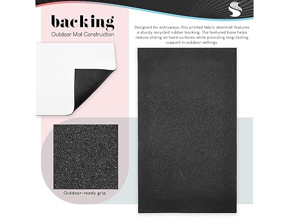 Distressed Damask Door Mat 18"x30"