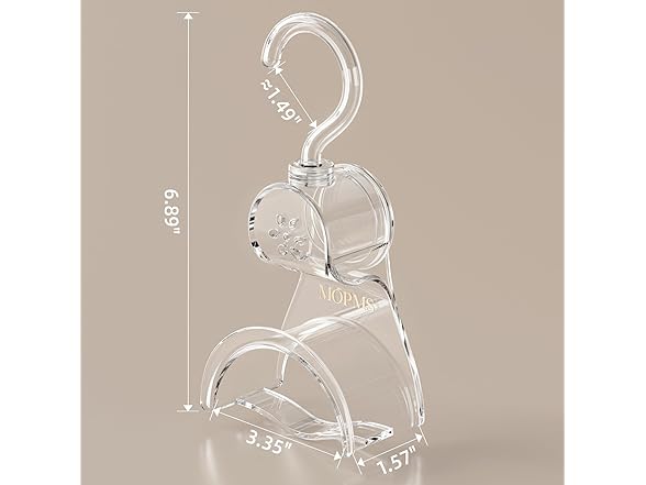 MOPMS 3 Pieces Clear Purse Hanger Closet