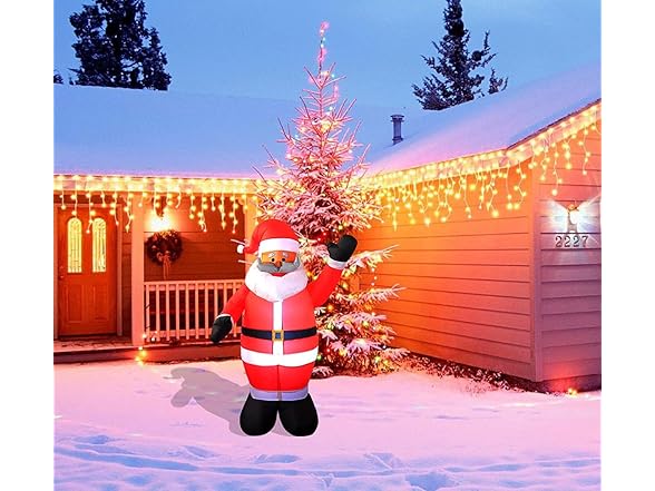 Top Treasures 6 ft Christmas Inflatable Santa Claus