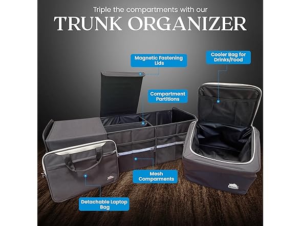 Expandable Trunk Organizer XLarge 27Gal