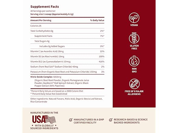 Snap Beet Root Powder Organic 30srv