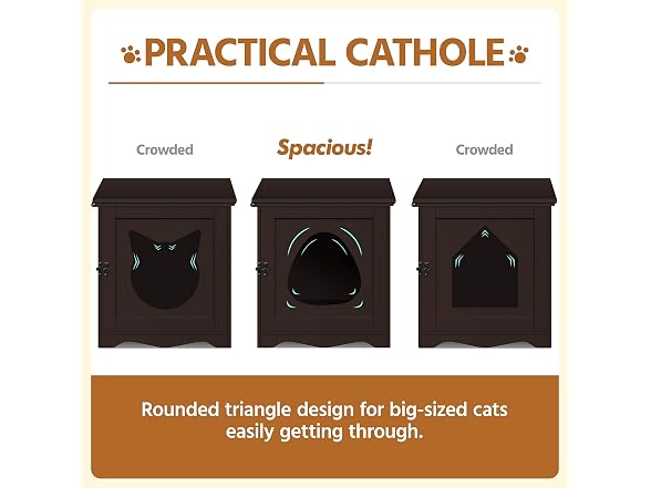 Yaheetech Cat Litter Box Furniture, Indoor L