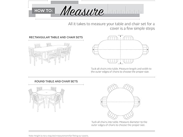 Water-Resistant 70 Inch Round Patio Table & Chair Set Cover