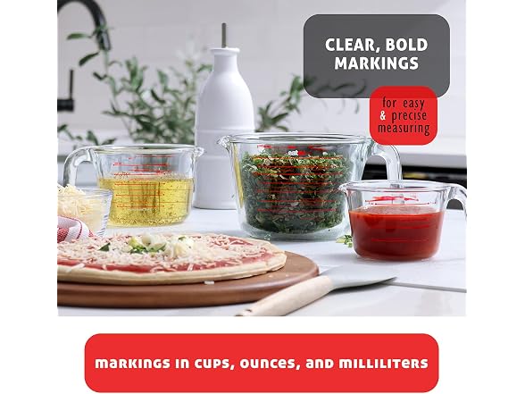 Eatex Glass Measuring Cups Set of 6 - Liquid