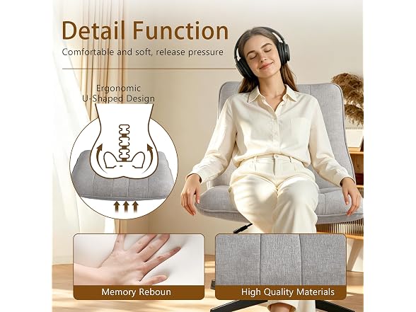 Criss Cross Desk Chair, No Wheels