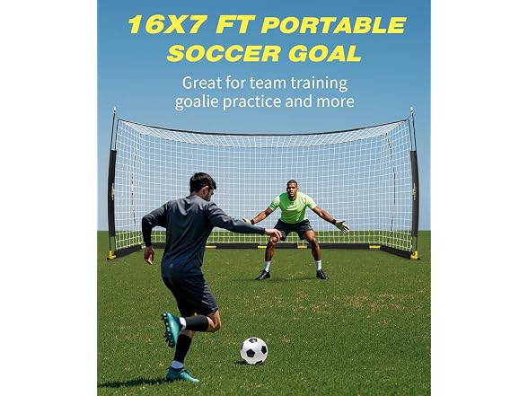 PodiuMax 16X7 FT Soccer Goal Target Net