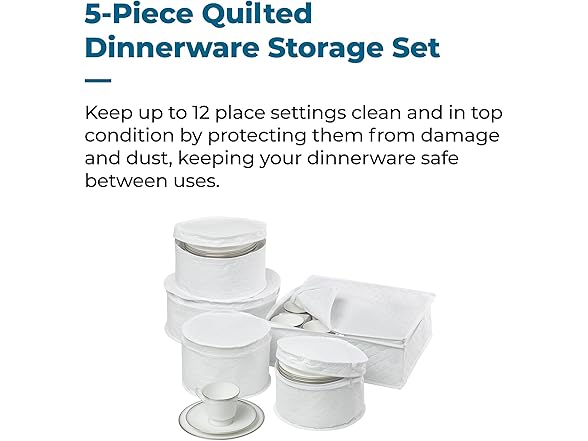 Honey-Can-Do Dinnerware Storage Containers Set