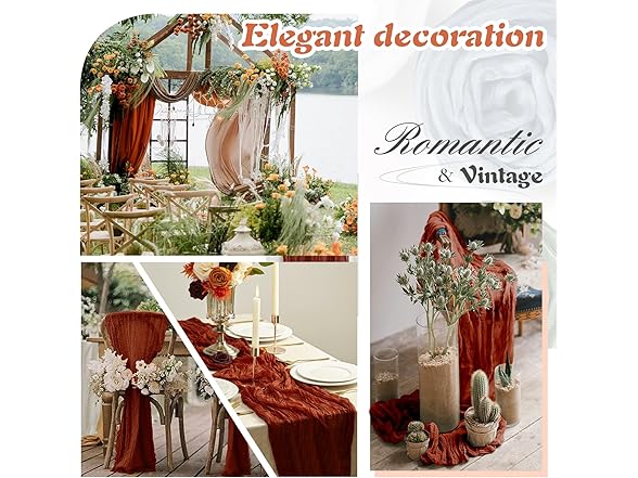 Waligoy Terracotta Cheesecloth Table