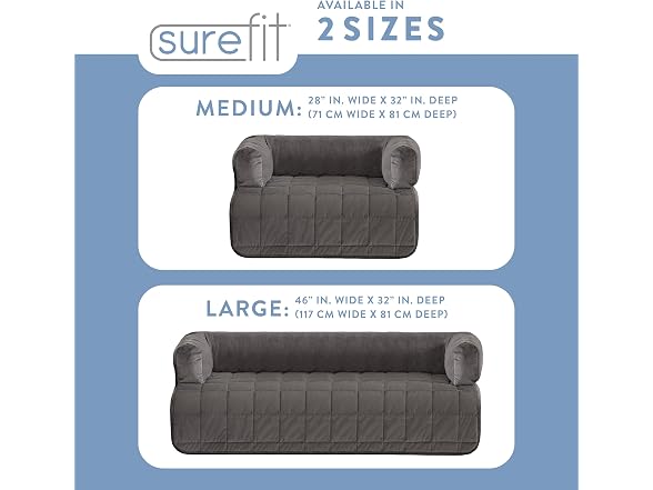 SureFit Pet Otis Quilted 3-Sided Bolster Pet Bed