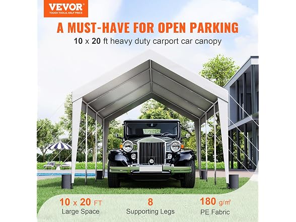 Carport, 10x20 ft Heavy Duty Car Canopy Garage
