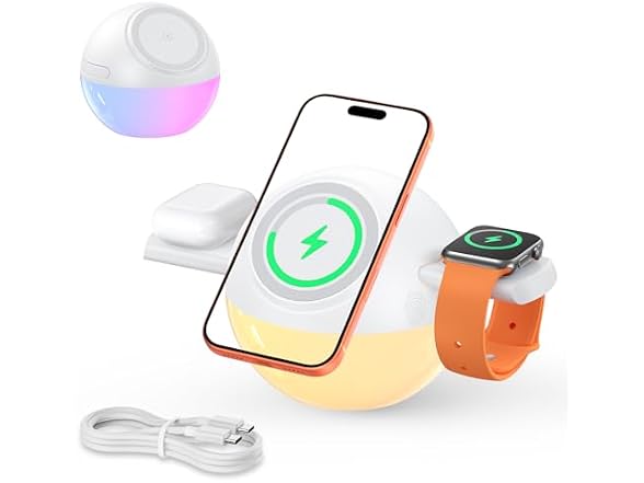 Moon Lamp 8 Color LED Night Light with 3 in