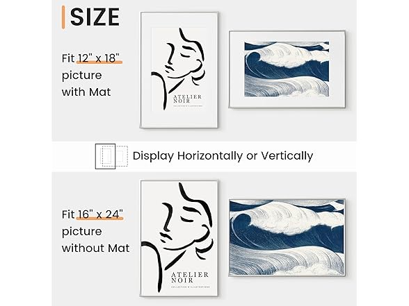 Venusmiles 16x24 inch Metal Poster Frame