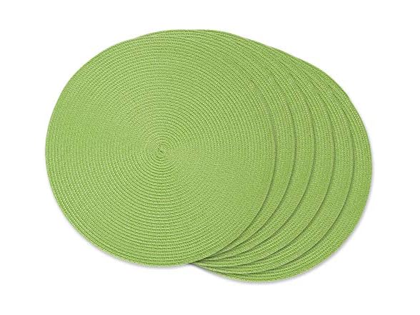 DII Classic Woven Placemat 6Pc Set, Lime