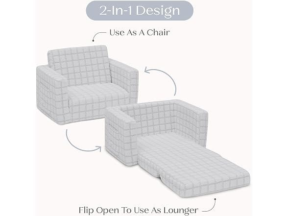 Delta Children Checkered Cozee Flip-Out Chair