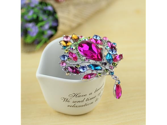 Merdia Created Crystal Brooch