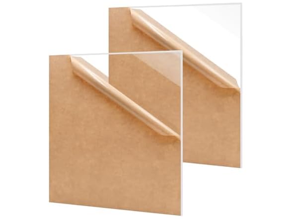 12x12 Clear Acrylic Sheet 3mm 2Pk