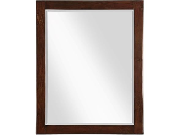 Maxine Brown Wood Veneer & Iron Mirror