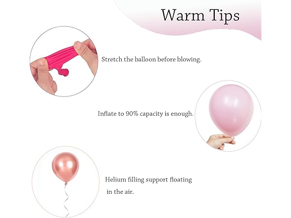 Pink Balloons Set, 12 Inch Hot