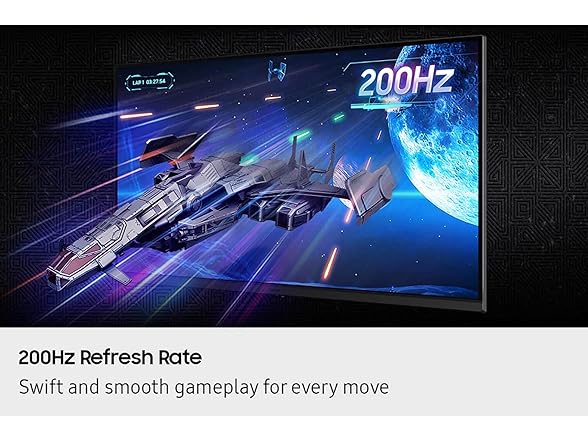 SAMSUNG 27” Odyssey G5 G53F QHD Resolution Gaming Monitor, HDR10, 200Hz Refresh Rate, IPS Panel, AMD FreeSync™ Premium, Black Equalizer, Auto Source Switch, LS27FG532ENXZA (Renewed) (Open Box)