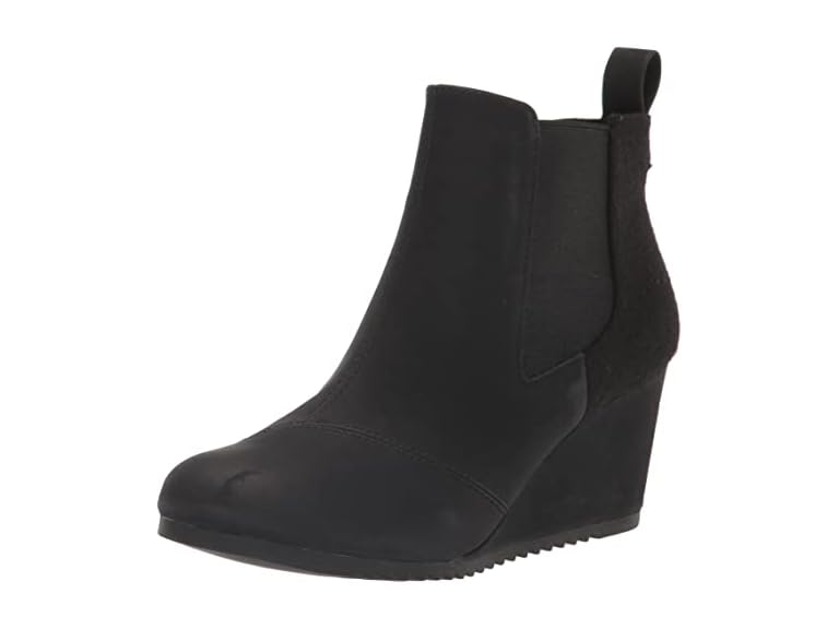 TOMS Women's Bailey Ankle Boot, Black, 7.5