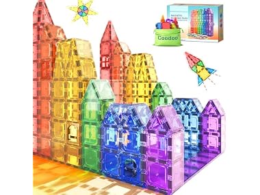 $19.99 Coodoo Magnetic Tiles Kids STEM Magnet Toy 40PCS dealfomo