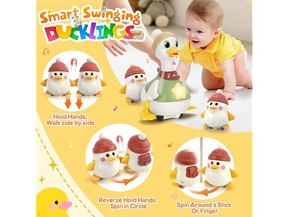 KETIEE Musical Dancing Ducks for Babies