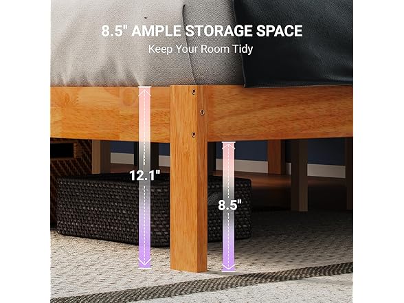 Avenco Avenco Solid Wood Platform Bed Frame wit