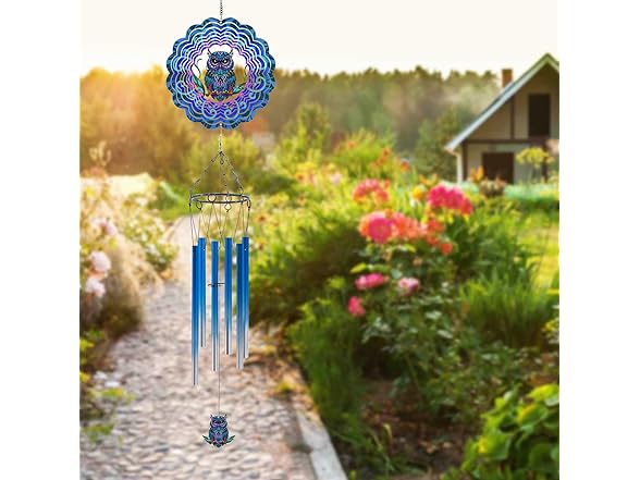 Wind Chimes with Owl Wind Spinner