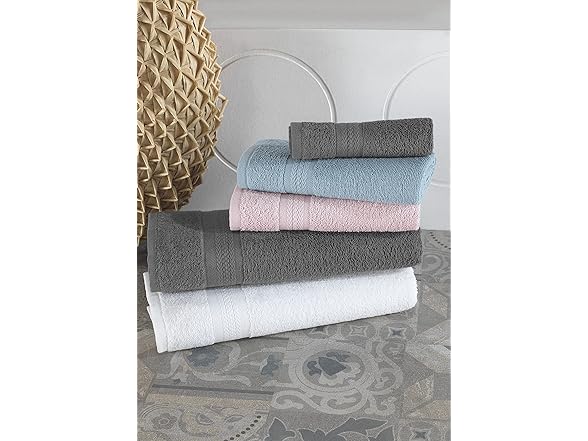 REGAL RUBY 4 Pack Grey Bath Towels