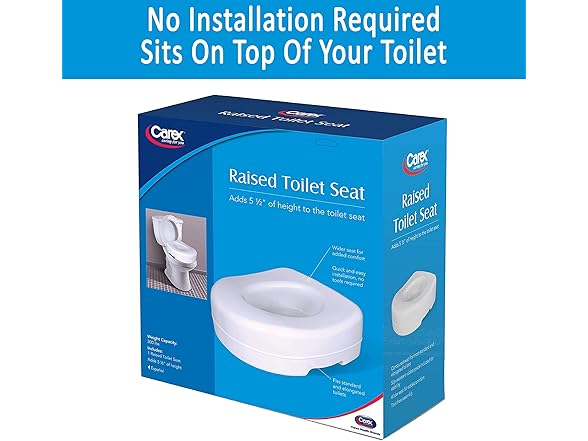 Carex Toilet Seat Riser, 5.5 Inch