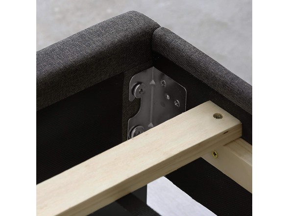 Furinno Upholstered Nail Head Bed Frame, King