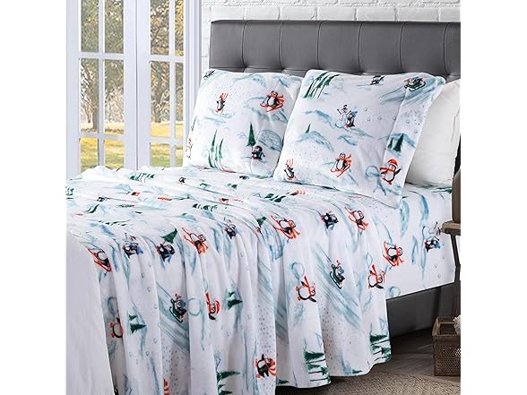 Elegant Comfort Velvet Plush Flannel Sheet Set Full