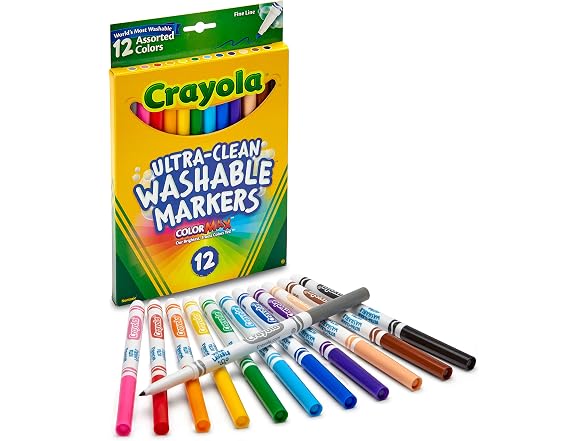 Crayola Washable Markers - 12-Per Box