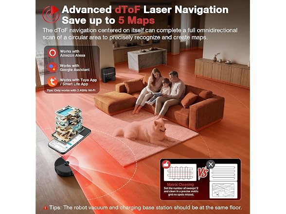 LVKANGDA Robot Vacuum and Mop Combo