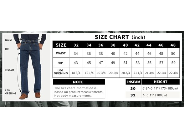 APUOR Men's Relaxed Fit Stretch Jeans