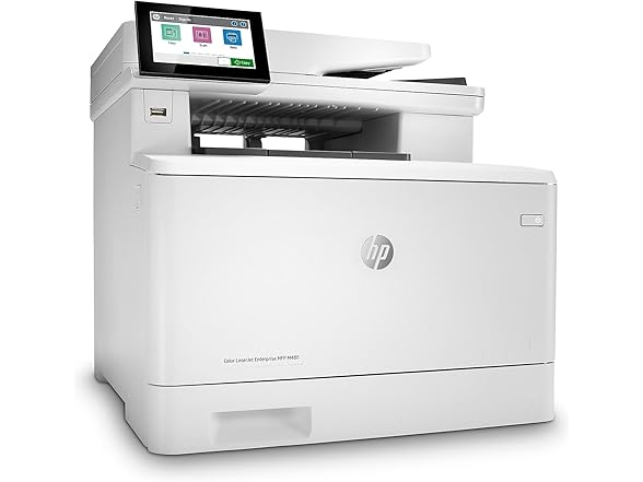 HP Color LaserJet Enterprise M480f Multifunction Duplex Printer, Print, scan, Copy, Fast speeds, Easy Setup, Advanced Security, Best for Small Teams, Ethernet/USB only (3QA55A) (Open Box)